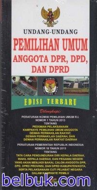 Undang-Undang Pemilihan Umum Anggota DPR, DPD, dan DPRD